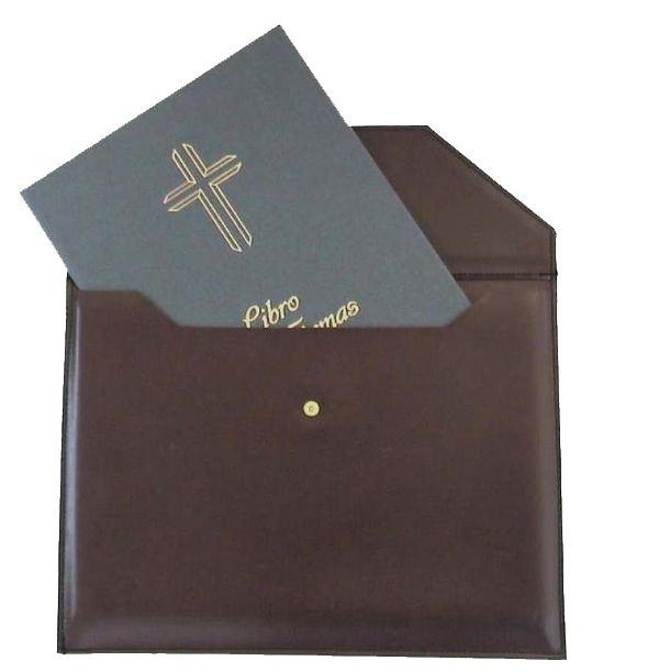 PORTA-LIBRO FIRMAS PIEL # MARRON SIN INS.