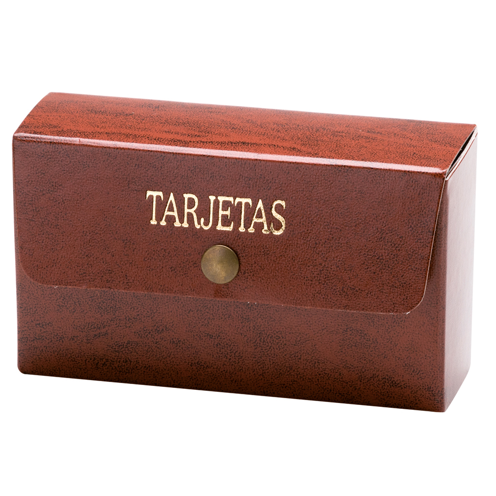 ESTUCHE TARJETAS MODELO LAGO # MARRON SIN INS.
