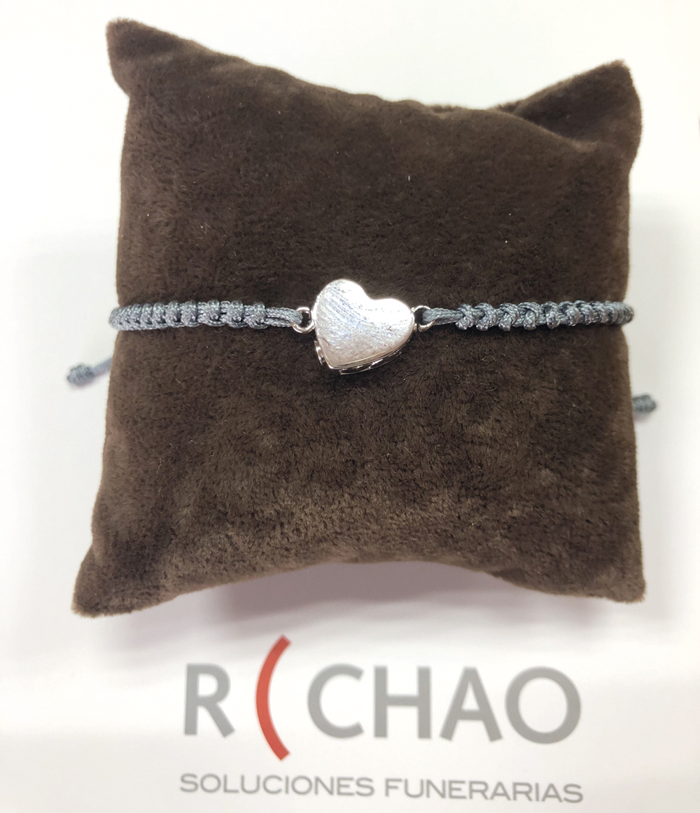 PULSERA CHEMILLA CELESTE PEQUEÑA + JOYA PLATA