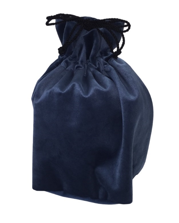 BOLSA TERCIOPELO MEDIA AZUL