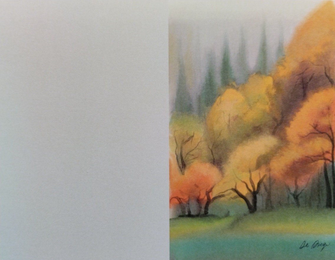 RECORDATORIOS ACUARELA OTOÑO/BOSQUE