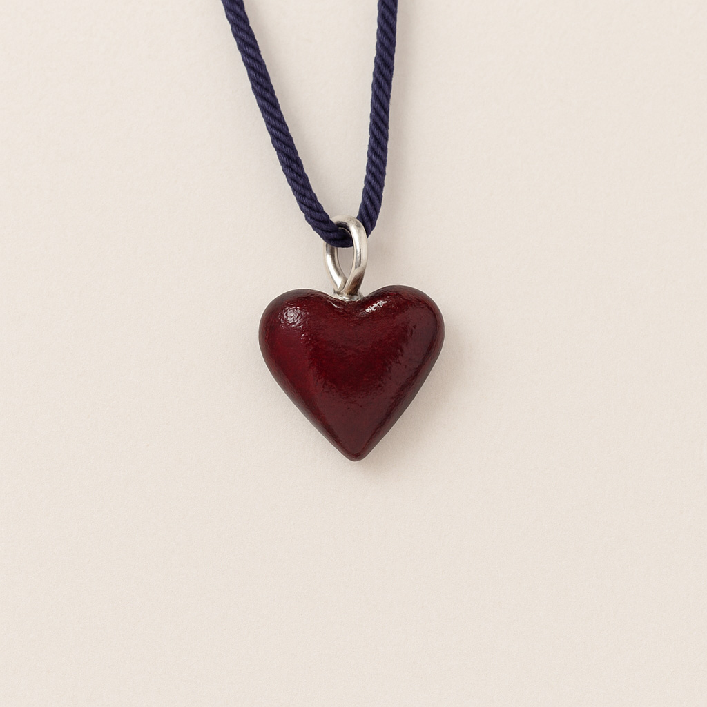 COLGANTE JOYA ALABASTRO # CORAZON ROJO